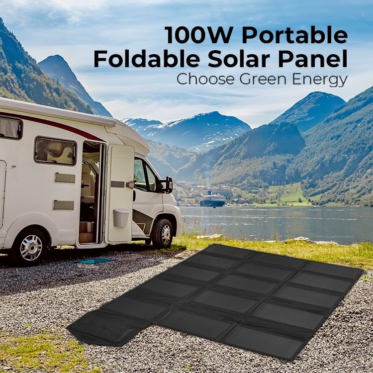 Carregador de painéis solares portáteis de 100w de energia solar flexível para estação de energia de RV