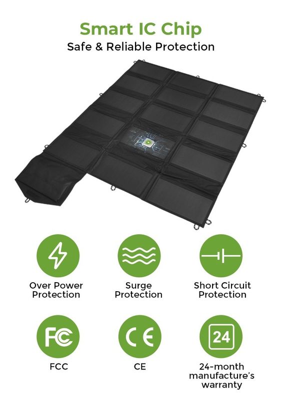 Carregador de painéis solares portáteis de 100w de energia solar flexível para estação de energia de RV
