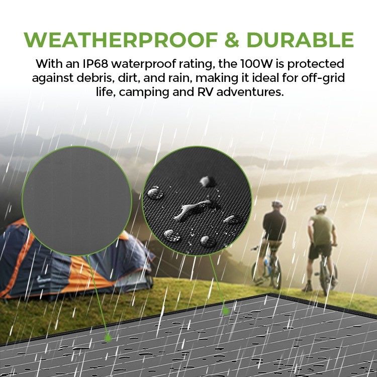 Carregador de painéis solares portáteis de 100w de energia solar flexível para estação de energia de RV