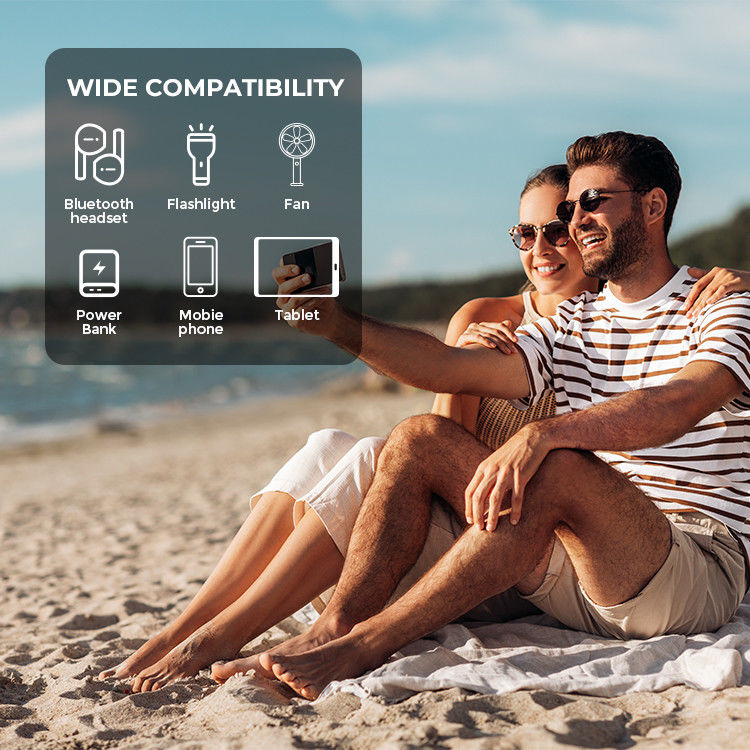 Acampamento ao ar livre Célula solar MONO 21W Carregador solar com porta USB 24% de eficiência