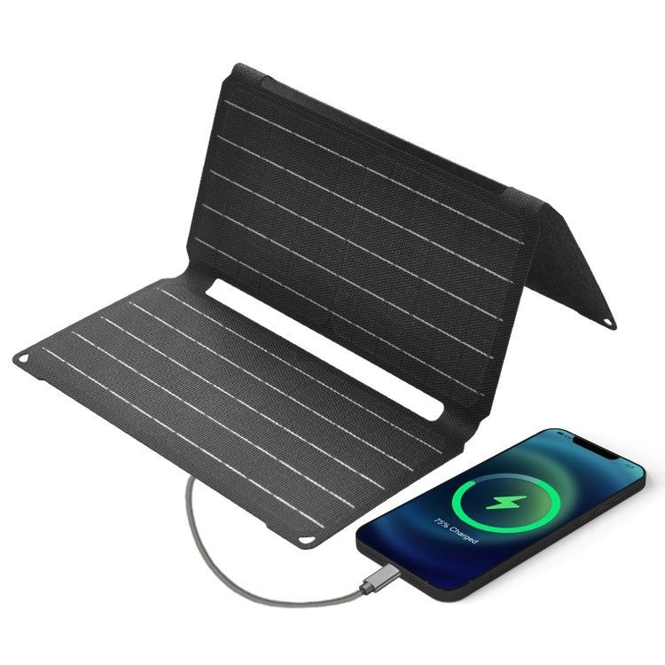 190*356*30mm Painel Solar de Silício Monocristalino para Fornecimento de Energia de Acampamento Portátil