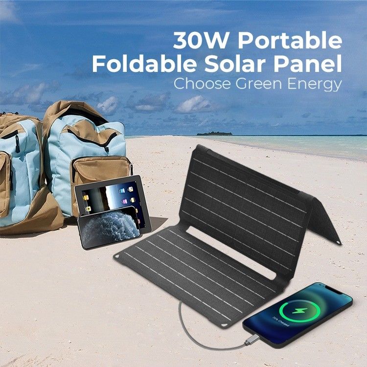 190*356*30mm Painel Solar de Silício Monocristalino para Fornecimento de Energia de Acampamento Portátil