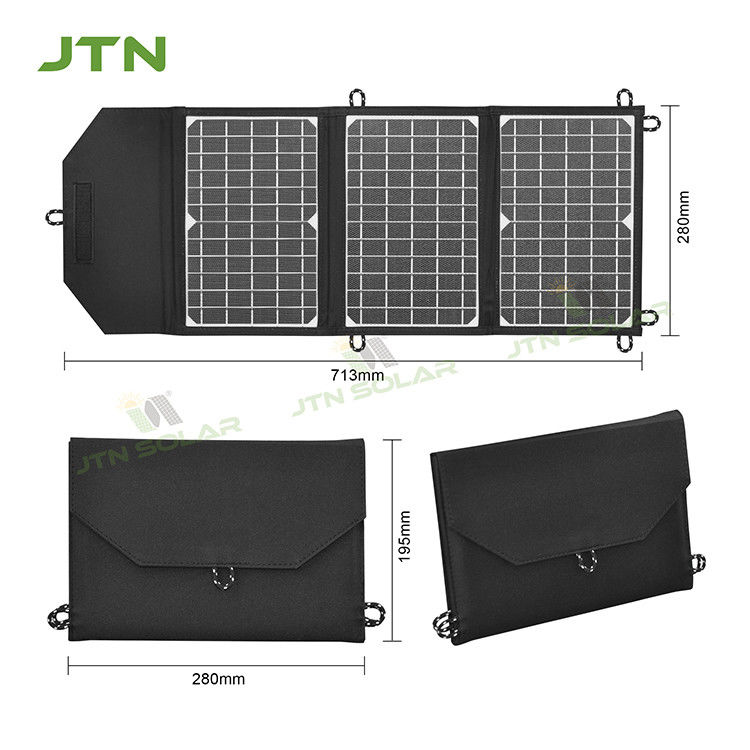 ETFE 21W carregador solar dobrável painéis solares portáteis com porta USB