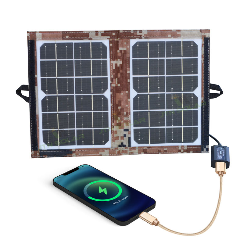 156.75mmx156.75mm Tamanho da célula 6W painel solar portátil e dobrável para acampamento ao ar livre