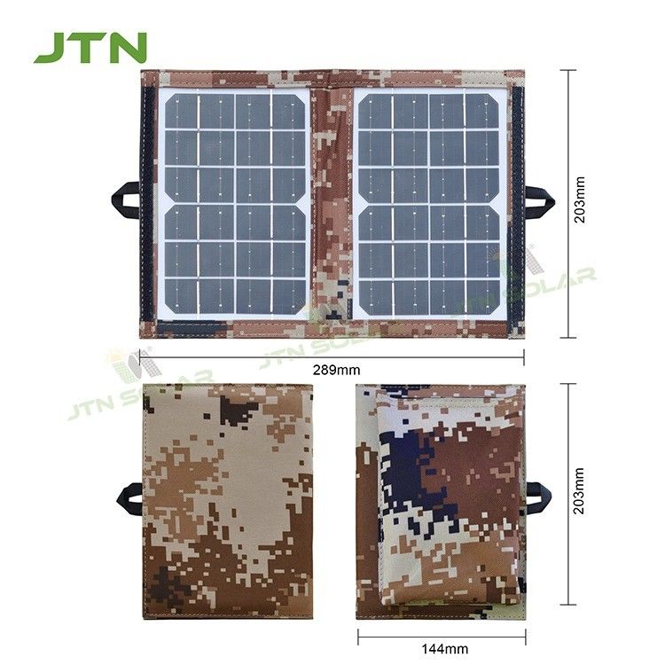 156.75mmx156.75mm Tamanho da célula 6W painel solar portátil e dobrável para acampamento ao ar livre