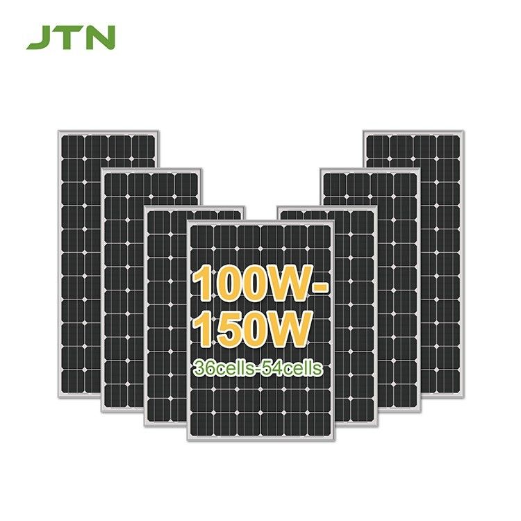 100W 110W 170W Painel de célula solar mono preto PERC convexa com 23-24,2% de eficiência