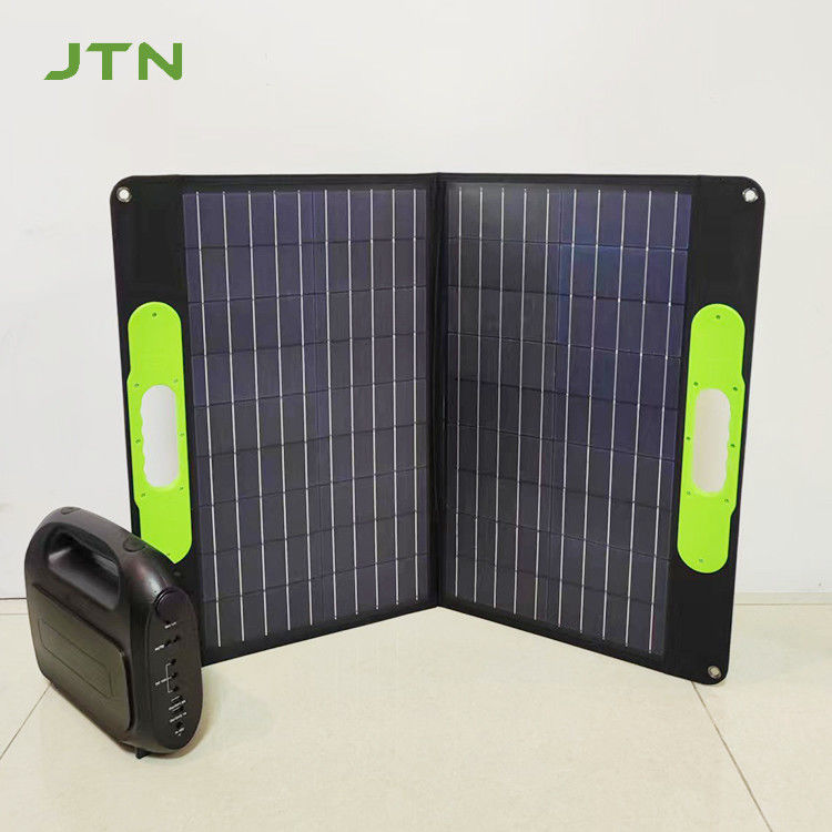 Material de superfície PET/ETFE Painel de carregador solar de 100 W mono dobrável para acampamento e RV