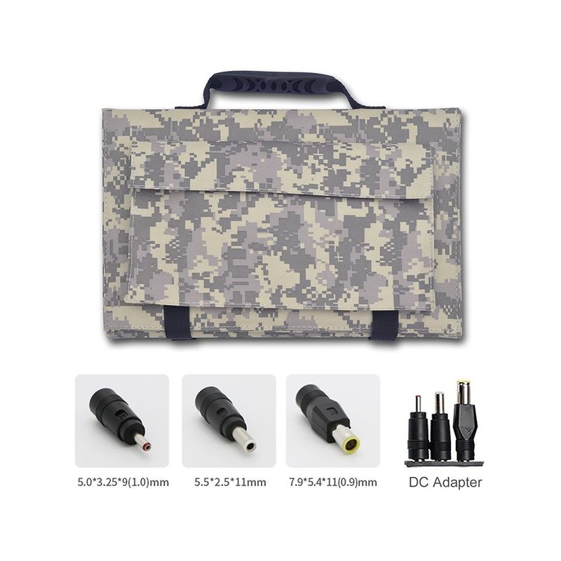 Painel solar dobrável 60W 12V USB3.0 para telefone móvel Saco dobrável solar portátil à prova d'água