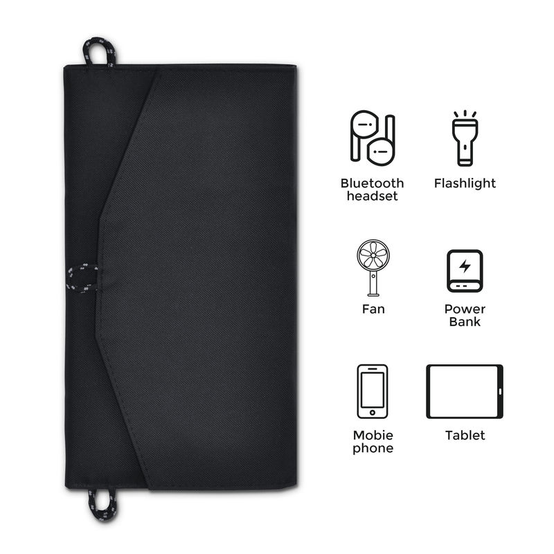 740g Sunpower ETFE 3 Pedaço 21w 20w Pedaço painel solar portátil carregador solar dobrável saco para telefone