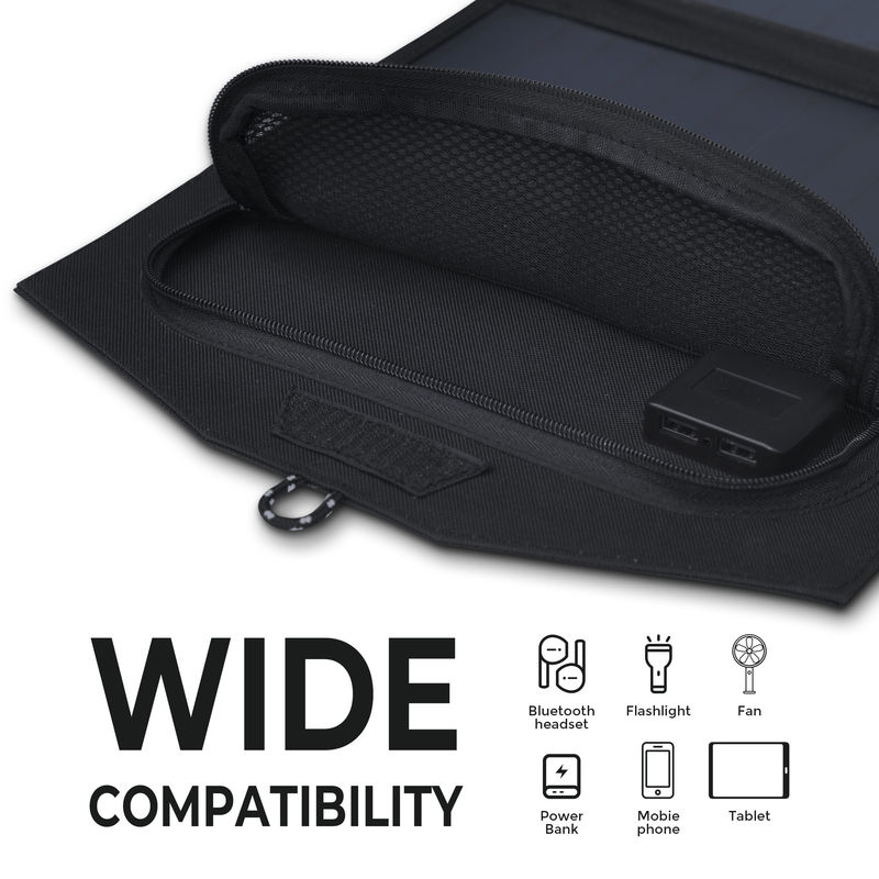740g Sunpower ETFE 3 Pedaço 21w 20w Pedaço painel solar portátil carregador solar dobrável saco para telefone