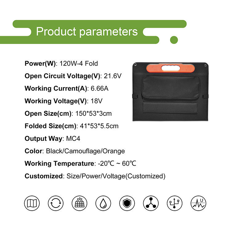 Kit de painéis solares de 120w para caravana RV 156.75mmx156.75mm Tamanho da célula Panneau PV transparente