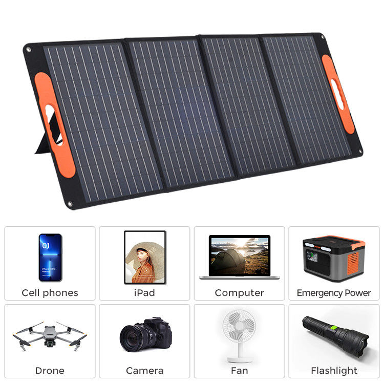 Painéis solares portáteis flexíveis e leves Silício monocristalino para caravana ao ar livre 120w